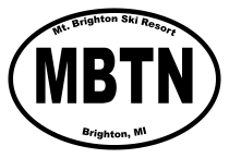 Mt. Brighton Ski Resort Oval Sticker