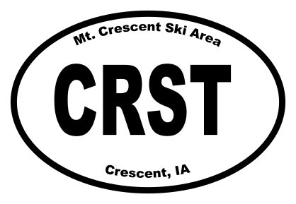 Mt. Crescent Ski Area Oval Sticker
