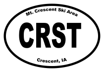 Mt. Crescent Ski Area Oval Sticker