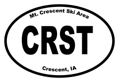 Mt. Crescent Ski Area Oval Sticker