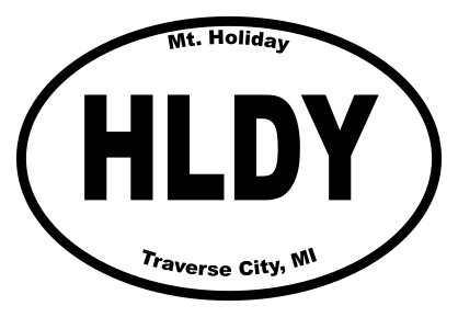 Mt. Holiday Oval Sticker