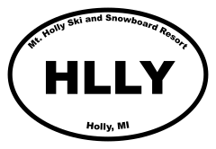 Mt. Holly Ski and Snowboard Resort Oval Sticker