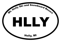 Mt. Holly Ski and Snowboard Resort Oval Sticker