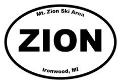 Mt. Zion Ski Area Oval Sticker