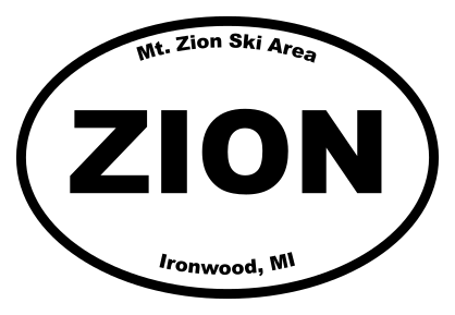 Mt. Zion Ski Area Oval Sticker
