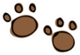 Muddy Paw Print Sticker