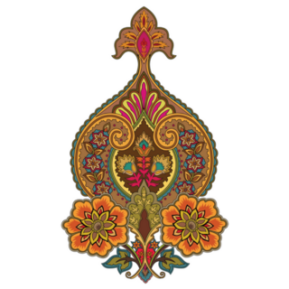 Mughal Art Pattern Morocco Sticker