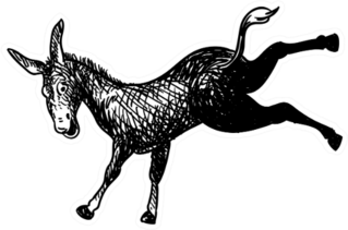 Mule Kicking Sketch Sticker