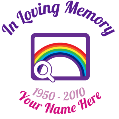 Multi-Color In Loving Memory with Any Clipart Sticker