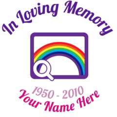 Multi-Color In Loving Memory with Any Clipart Sticker