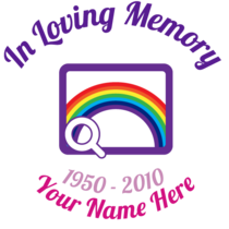 Multi-Color In Loving Memory with Any Clipart Sticker