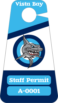 Multi Color Triangle Parking Permit Hang Tag