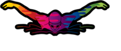 Multicolor Man Swimming Butterfly Sticker
