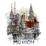 Munich Germany Grunge City Sketch Sticker