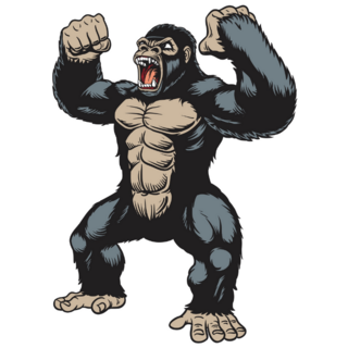 Muscular Gorilla Sticker