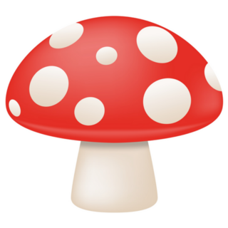 Mushroom Fruit Emoji Fungus Art Sticker