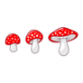 Mushroom Icon Set Sticker