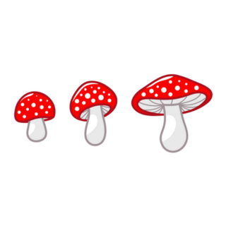 Mushroom Icon Set Sticker