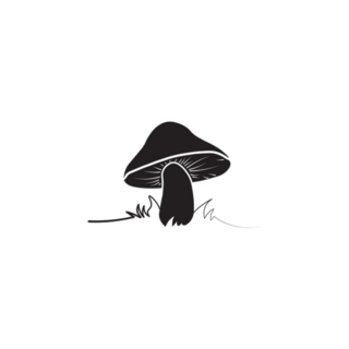 Mushroom Icon Simple Sticker