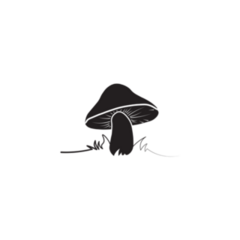 Mushroom Icon Simple Sticker