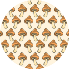 Mushroom Pattern Cute Illustrations Sticker