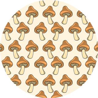 Mushroom Pattern Cute Illustrations Sticker