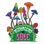 Mushrooms Of Love Psychedelic Illustration Sticker