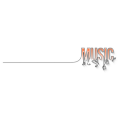 Music Calligraphic Pastel Color Sticker