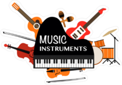 Music Instrument Collection Sticker