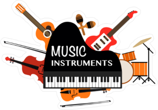 Music Instrument Collection Sticker