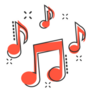 Music Notes Icon Sticker