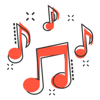 Music Notes Icon Sticker