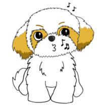 Music Shih Tzu Sticker