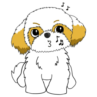 Music Shih Tzu Sticker