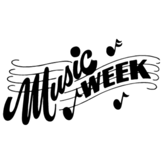 Music Week Retro 1950s Style Sticker