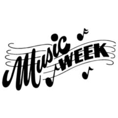 Music Week Retro 1950s Style Sticker