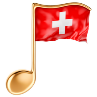 Musical Note With Swiss Flag Sticker