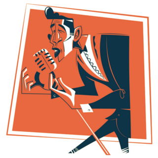 Musician Soul Singer - Sixties Style Sticker