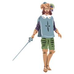 Musketeer Fencer Sticker