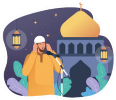 Muslim Call To Prayer (azan) Illustration Sticker