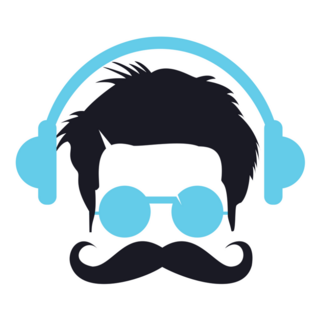 Mustache And Headphone Sticker 