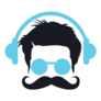 Mustache And Headphone Sticker 