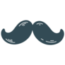 Mustache Cartoon Sticker
