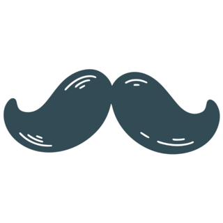 Mustache Cartoon Sticker