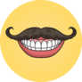 Mustache Mouth Pinup Sticker