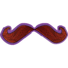 Mustache On Purple Sticker