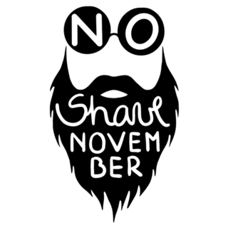 Mustache Silhouette With Lettering Sticker