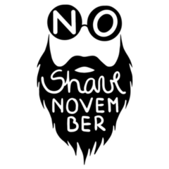 Mustache Silhouette With Lettering Sticker