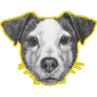 Mustard Jack Terrier Sticker