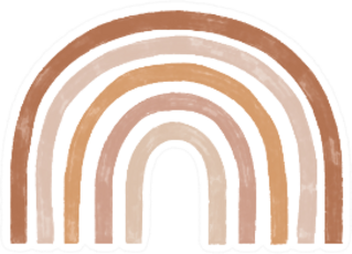 Muted Palette Rainbow Sticker